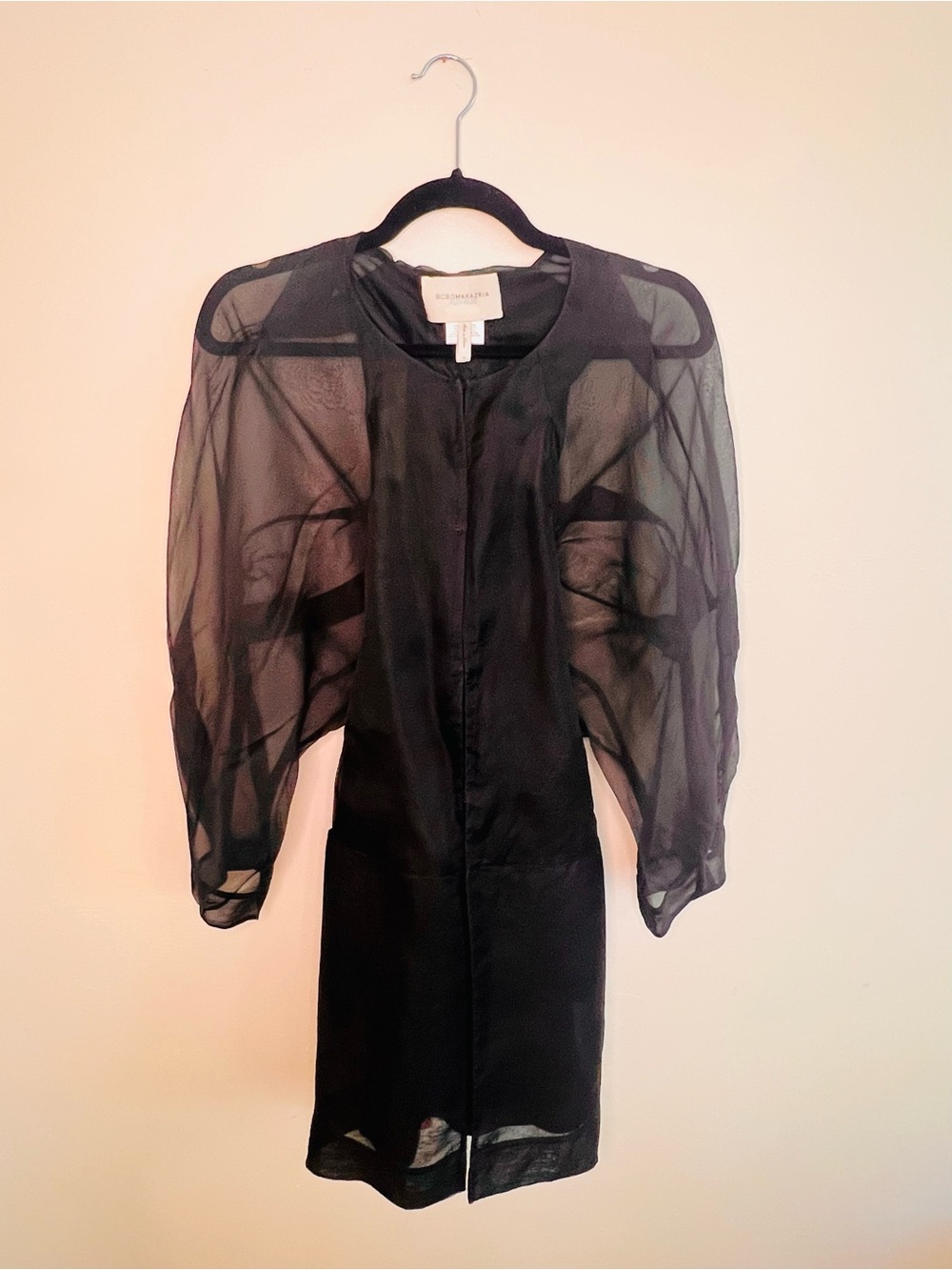 Vintage BCBGMaxAzria Black Runway Sheer Party Jacket